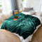 SOGA 2X Dark GreenThrow Blanket Warm Cozy Striped Pattern Thin Flannel Coverlet Fleece Bed Sofa Com