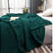 SOGA 2X Dark GreenThrow Blanket Warm Cozy Striped Pattern Thin Flannel Coverlet Fleece Bed Sofa Com