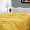 SOGA 2X Yellow Throw Blanket Warm Cozy Striped Pattern Thin Flannel Coverlet Fleece Bed Sofa Comfor