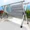 SOGA 2X 20m Portable Standing Clothes Drying Rack Foldable SpaceSaving Laundry Holder 3 Poles 7