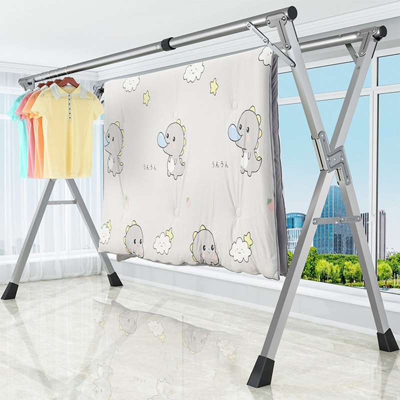 SOGA 2X 2m Portable Standing Clothes Drying Rack 6