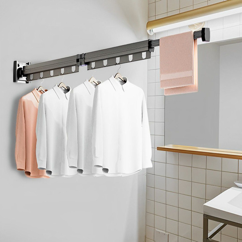 SOGA 2X 932cm WallMounted Clothing Dry Rack 2