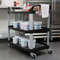 SOGA 2X 3 Tier Food Trolley Food Waste Cart Food Utility Mechanic Kitchen Large 1