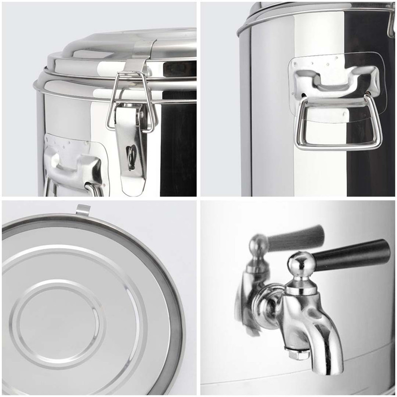 SOGA 2X 35L Stainless Steel Insulated Stock Pot Hot Cold Beverage Container 8