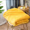 SOGA Yellow Throw Blanket Warm Cozy Striped Pattern Thin Flannel Coverlet Fleece 9