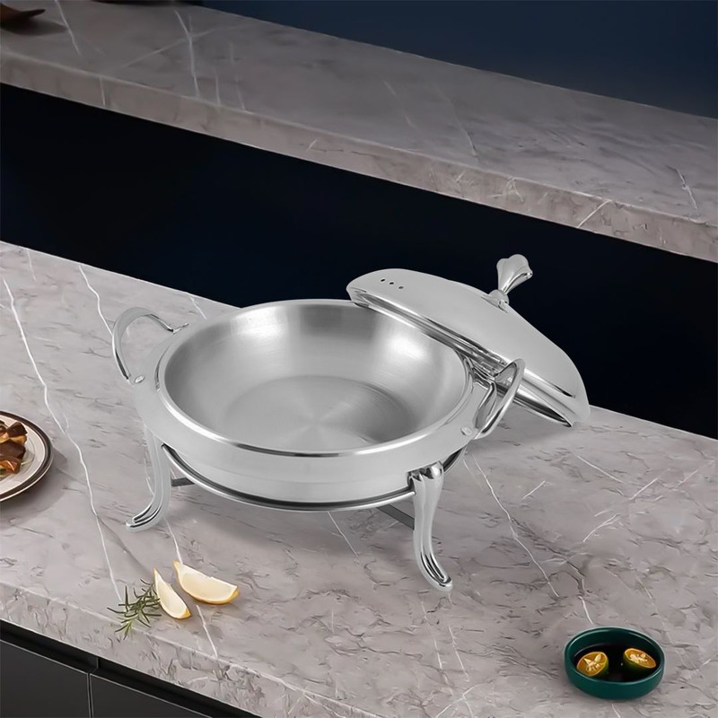 SOGA Stainless Steel Round Buffet Chafing Dish Cater Food Warmer Chafer With Glass Top Lid 7