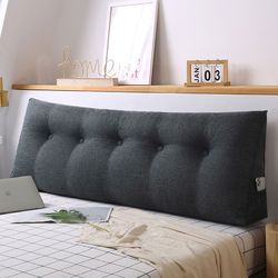 soga 2x 100cm dark grey triangular wedge bed pillow headboard backrest bedside tatami cushion home decor