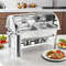 SOGA 4X 45L Dual Tray Stainless Steel Roll Top Chafing Dish Food Warmer 0