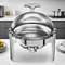 SOGA 4X 6L Stainless Steel Chafing Food Warmer Catering Dish Round Roll Top 0