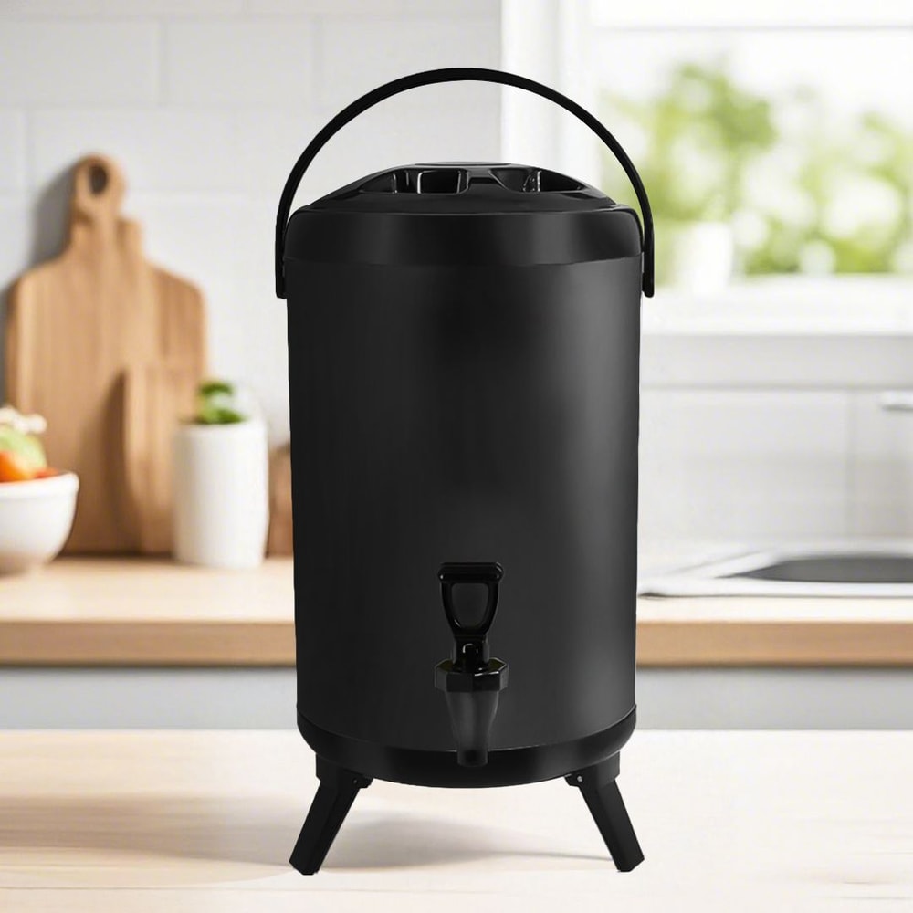 SOGA 4X 12L Stainless Steel Insulated Milk Tea Barrel Hot And Cold Beverage Dispenser Container Wit 0