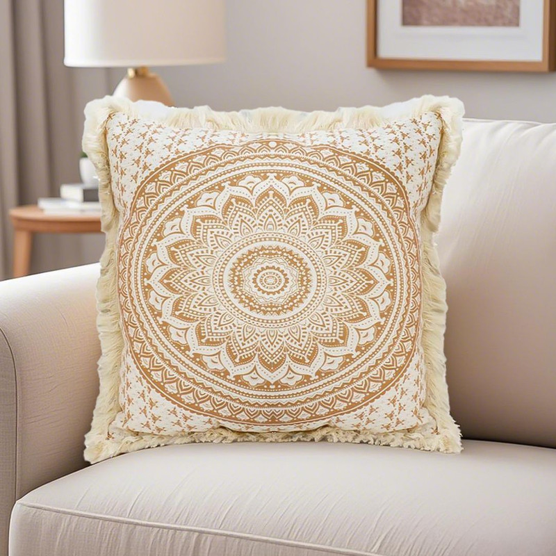 SOGA 50cm Pillow Cover Moon Decor Cotton Decorative Throw Pillow 0
