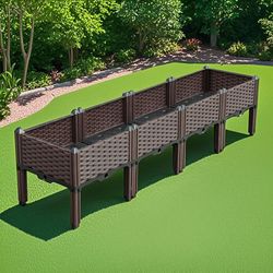 soga 160cm raised planter box vegetable herb flower outdoor plastic plants garden bed with legs