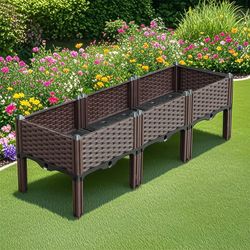 soga 120cm raised planter box vegetable herb flower outdoor plastic plants garden bed with legs