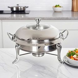 soga stainless steel round buffet chafing dish cater food warmer chafer with glass top lid