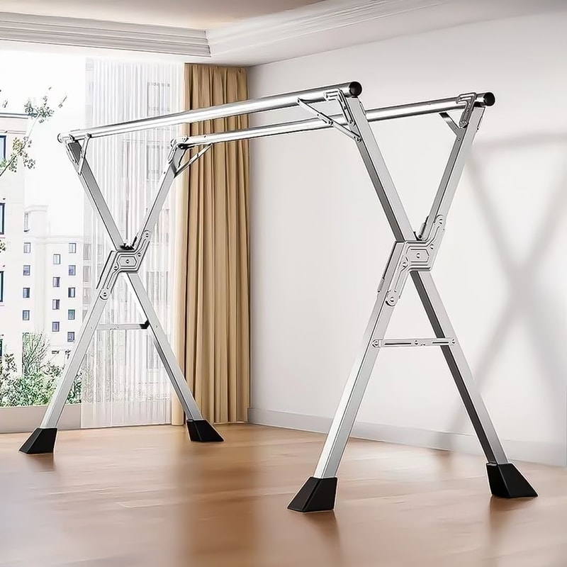 SOGA 2X 2m Portable Standing Clothes Drying Rack 0