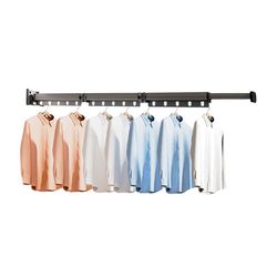 soga 93.2cm wall-mounted clothing dry rack retractable space-saving