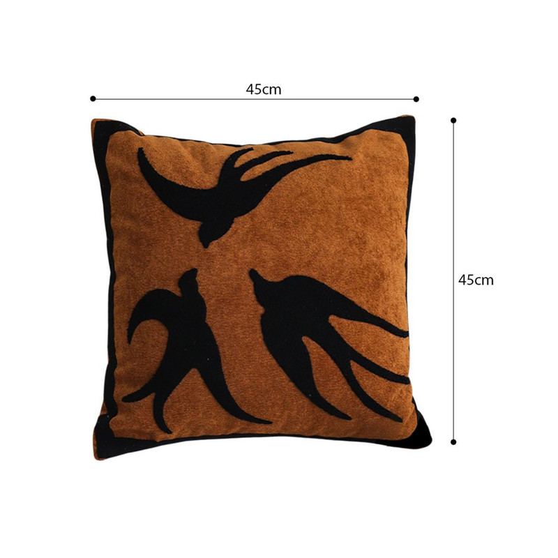 SOGA 45cm Abstract BrownOrange Velvet Polyester Throw Pillow Cover 4