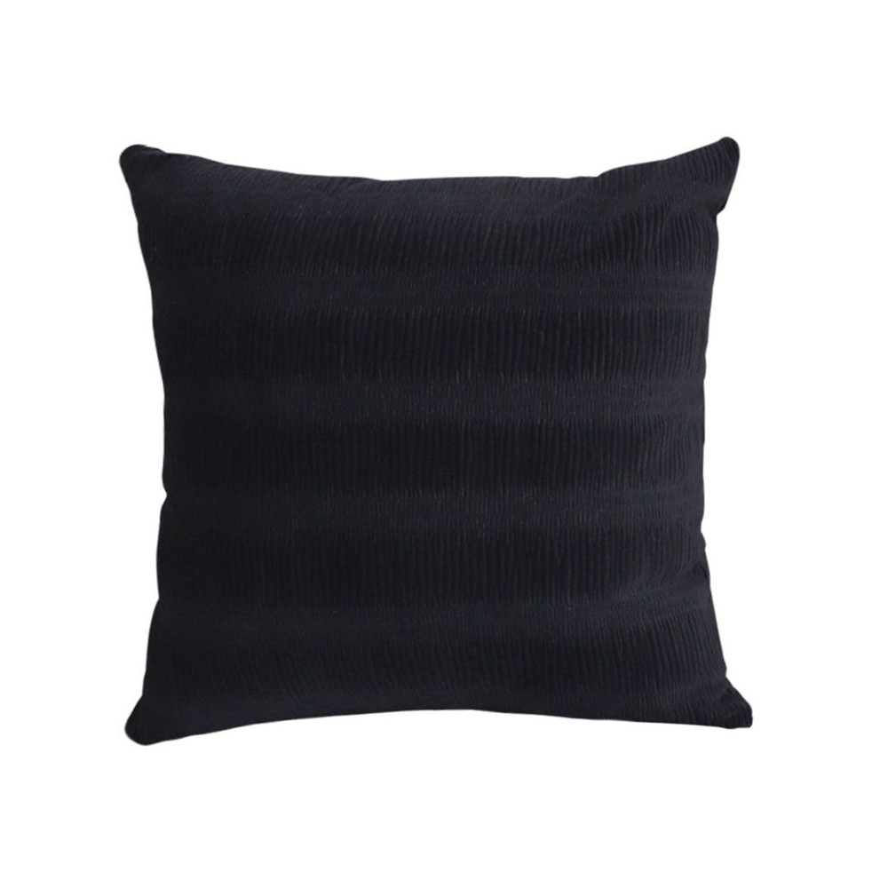 SOGA 45cm Luxurious Black Velvet Polyester Throw Pillow Cover 1