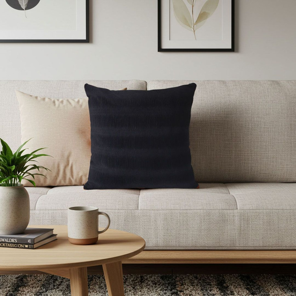 SOGA 45cm Luxurious Black Velvet Polyester Throw Pillow Cover 6