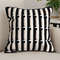 SOGA 45cm Black White Modern Stripe Tufted Polyester Pillow Cover 0