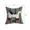 SOGA 45cm Cute Dog Print Green Red White Striped Polyester Decorative Pillowcase 4