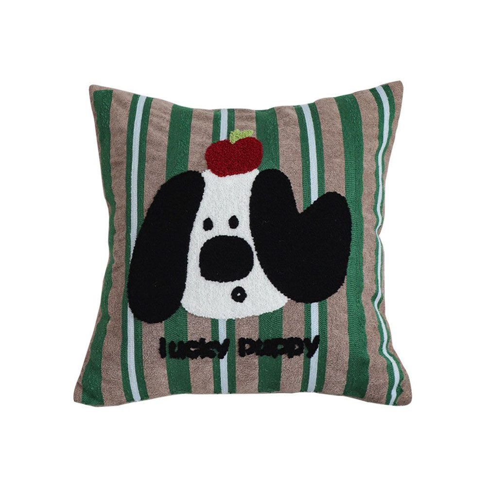 SOGA 45cm Christmas Dog Pillow Cover Holiday Striped Pillowcase 1