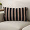 SOGA 30x50cm Black Tan Striped Rectangular Pillowcase 0