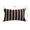 SOGA 30x50cm Black Tan Striped Rectangular Pillowcase 4