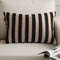 SOGA 30x50cm Black Tan Striped Rectangular Pillowcase 5