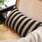 SOGA 30x50cm Black Tan Striped Rectangular Pillowcase 6