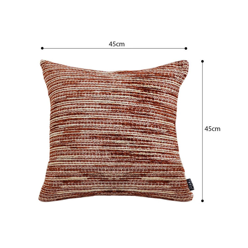 SOGA 45cm RustToned Woven Pillowcase 4