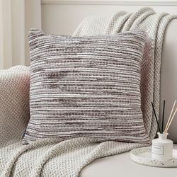 soga 45cm neutral striped woven pillowcase