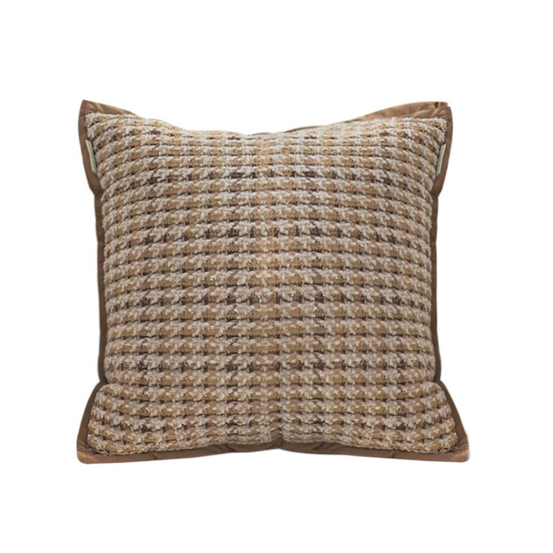 SOGA 45cm Cozy Woven Brown Pillowcase 1