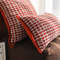 SOGA 30x50cm Cozy Textured Red White Pillowcase 6