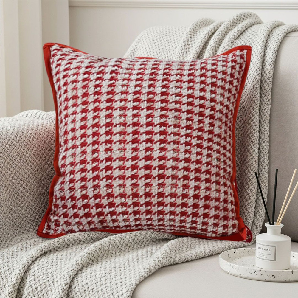 SOGA 45cm Cozy Chic Houndstooth Pillowcase 2