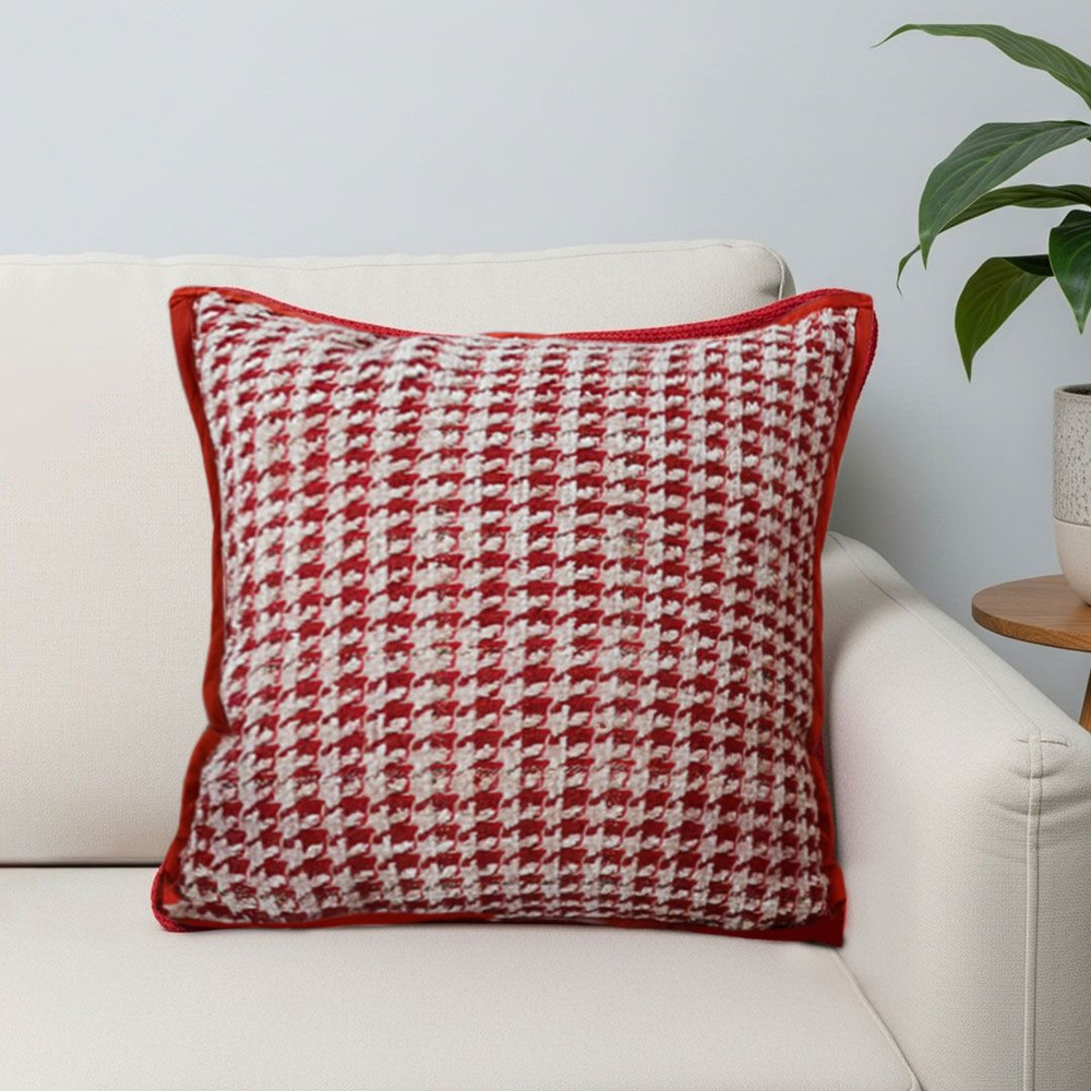 SOGA 45cm Cozy Chic Houndstooth Pillowcase 0