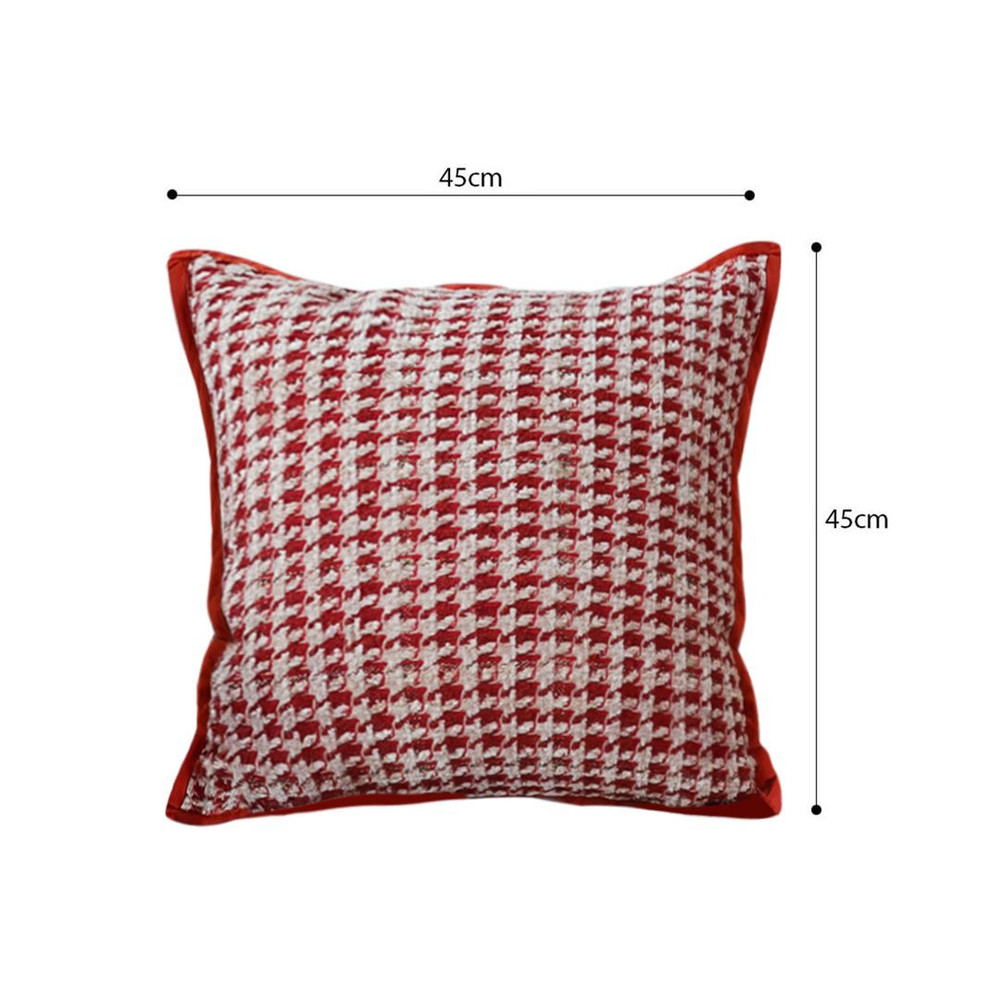 SOGA 45cm Cozy Chic Houndstooth Pillowcase 4