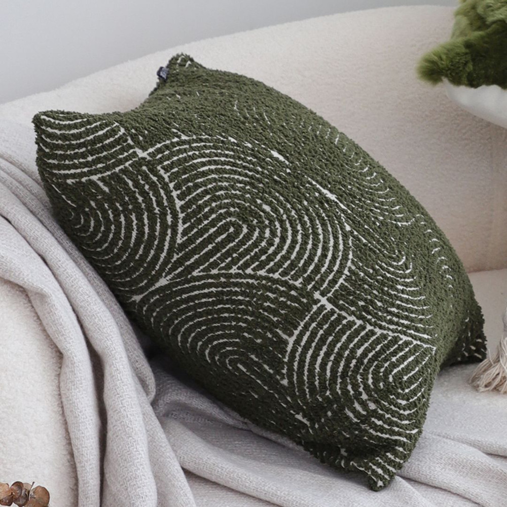 SOGA 45cm Modern Boho Green Tufted Pillowcase 6