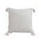 SOGA 45cm Minimalist Cream Tassel Pillowcase With Tassels 1