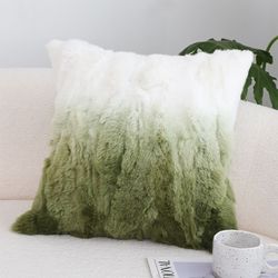 soga 45cm ombre faux fur pillowcase