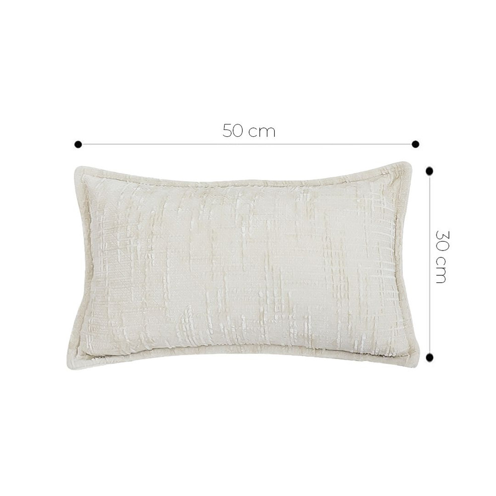 SOGA 30X50cm Elegant Cream Lumbar Pillowcase 5