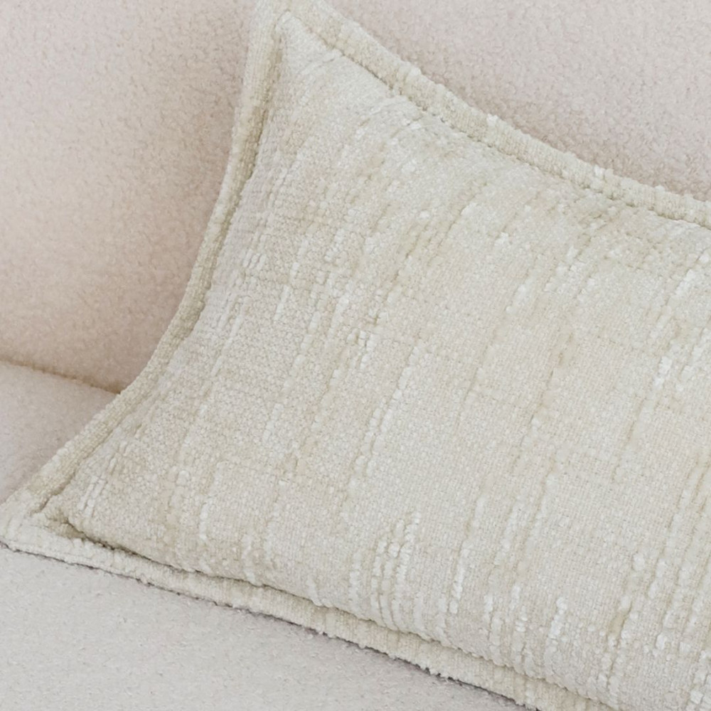 SOGA 30X50cm Elegant Cream Lumbar Pillowcase 6