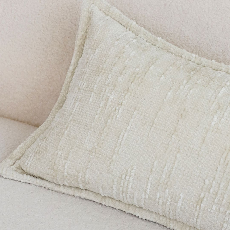 SOGA 30X50cm Elegant Cream Lumbar Pillowcase 6