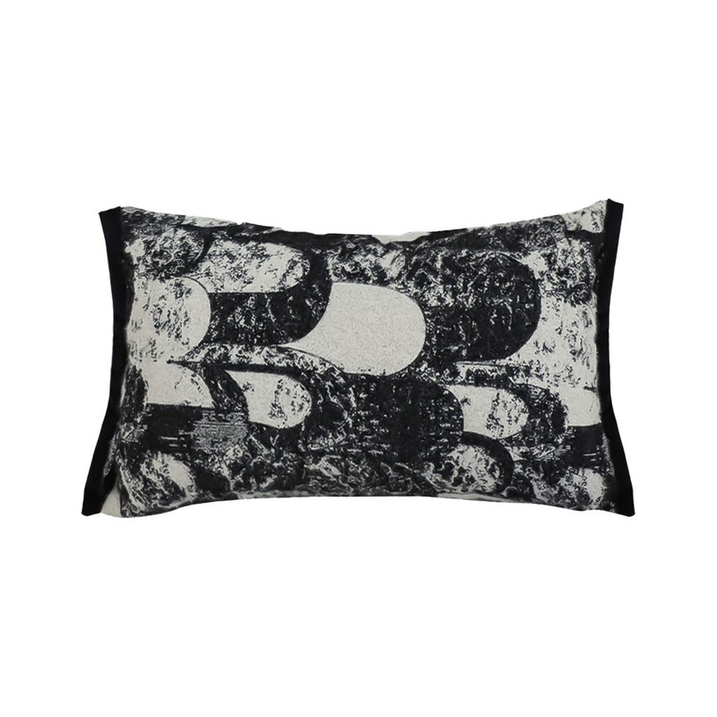 SOGA 30X50cm Modern Black White Abstract Lumbar Pillowcase 1