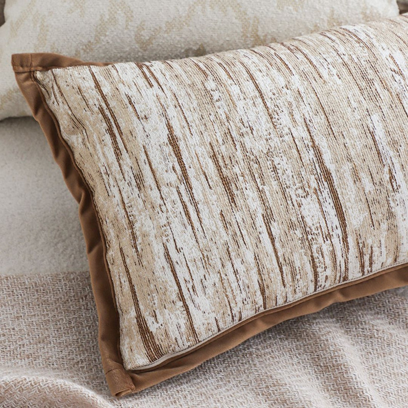 SOGA 30X50cm Neutral WoodTexture Pillowcase 3