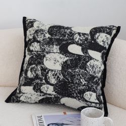 soga 45cm bold abstract black & white pillowcase