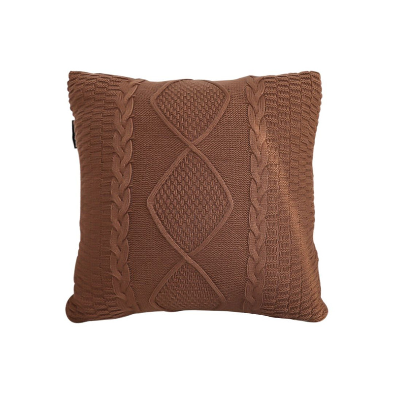 SOGA 45cm Sohobo Rectangle Knitted Cushion Cover With Boho Fringe 1
