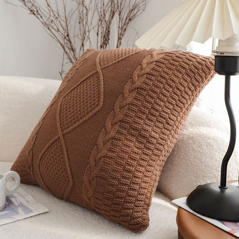 SOGA 45cm Sohobo Rectangle Knitted Cushion Cover With Boho Fringe 4