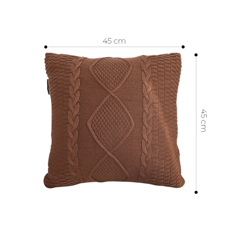 SOGA 45cm Sohobo Rectangle Knitted Cushion Cover With Boho Fringe 5