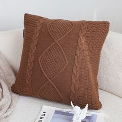 soga 45cm sohobo rectangle knitted cushion cover with boho fringe